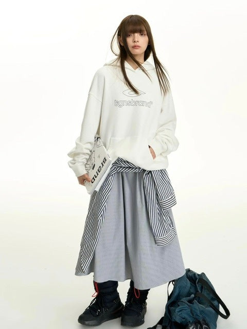 【TGNS】Line Logo Hooded Sweatshirt