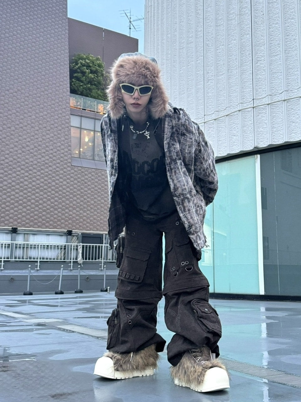 受注制【Never mind the XU】durty check shirts