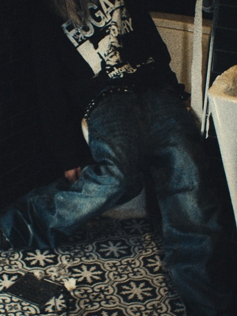 【SUNDAY OFF CLUB】Waxed Wide Leg Denim