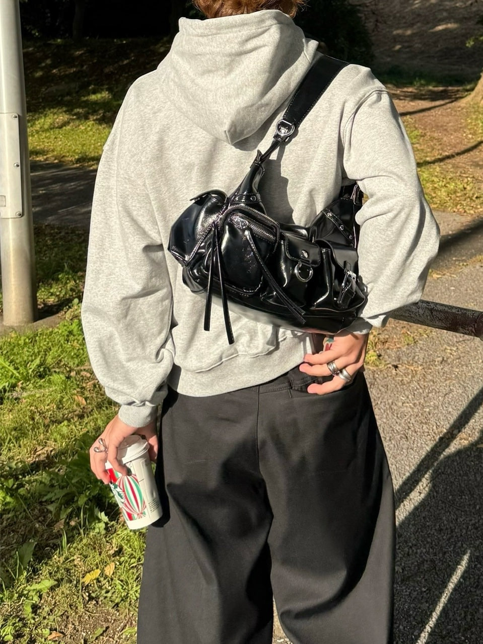 国際配送【RENOL】multi pocket leather bag