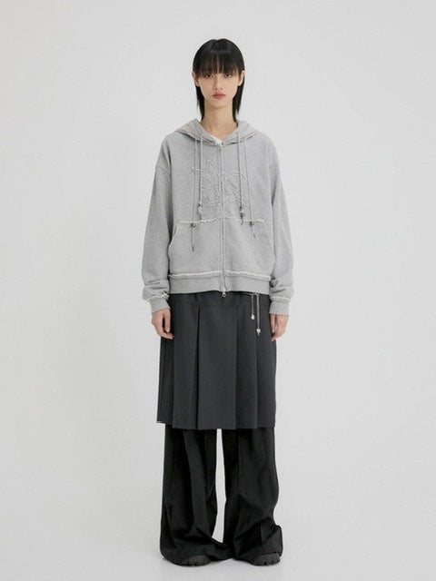 【FLAREUP】Layered Zip Hoodie / 【フレアアップ】レイヤードジップパーカー