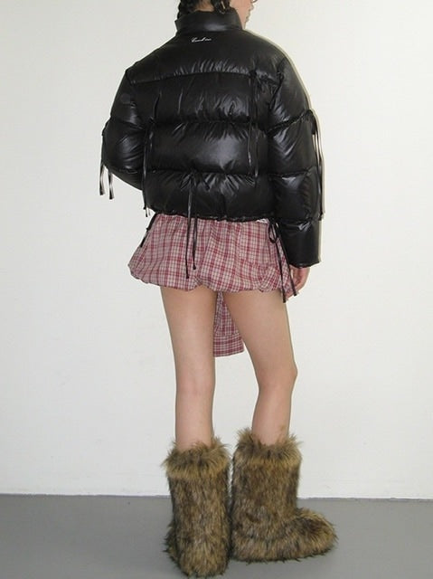 【CRANK】GLOSSY RIBBON DUCK DOWN PADDING / 【クランク】グロッシーリボンダック長袖パディングダウンジャケット