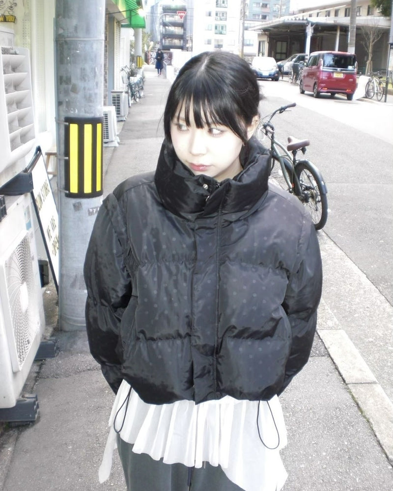 受注制【oaks】dot design corpped padding blouson