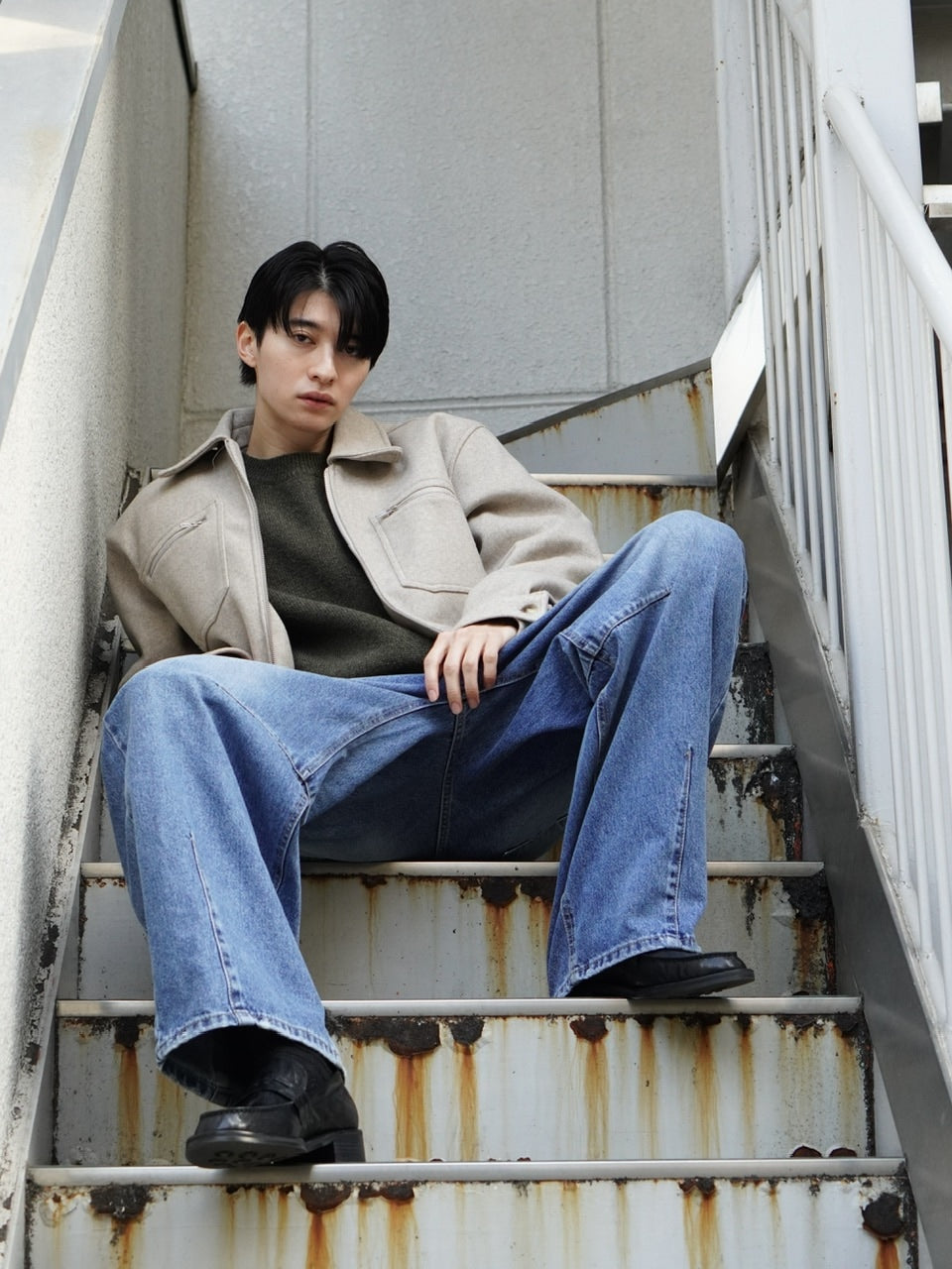 東京店WEB限定【Chikashitsu +】clear wool blouson (3color)