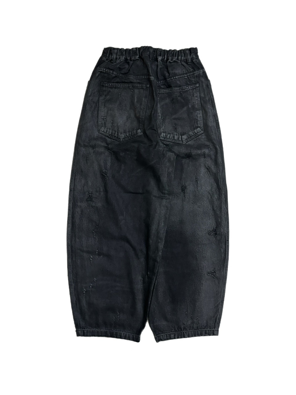 受注制【Chikashitsu +】coating damage wide denim pants / 【チカシツプラス】コーティングダメージワイドデニムパンツ