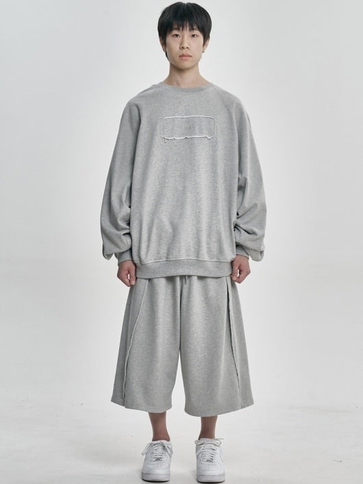 【AJOBYAJO】Raw Edge Batwing Sweatshirt