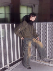 【SURGERY】oblique cargo jeans / 【サージェリー】カーゴデニムパンツ