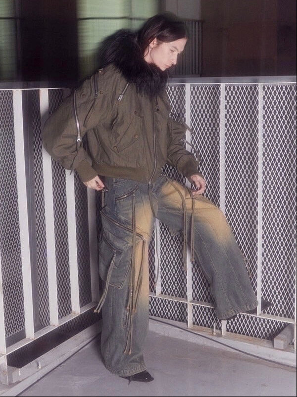 【SURGERY】oblique cargo jeans / 【サージェリー】カーゴデニムパンツ