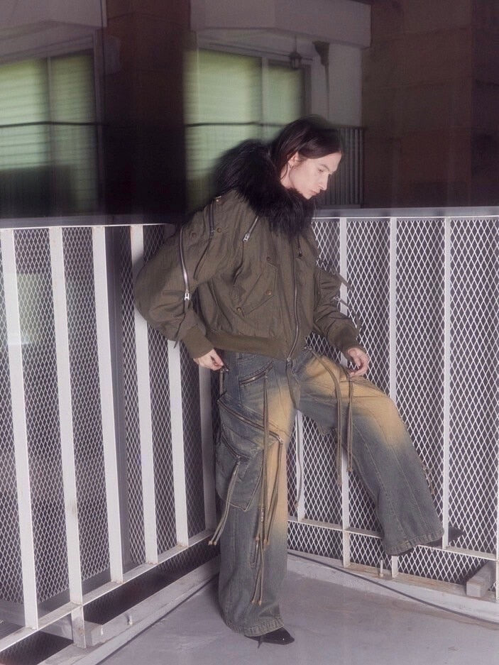 【SURGERY】oblique cargo jeans / 【サージェリー】カーゴデニムパンツ