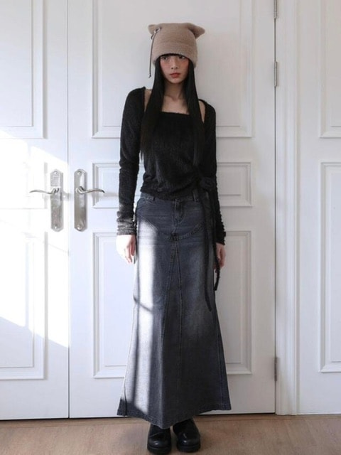 【Uglyshadow】ANGORA HOODIE TANK TOP / 【アグリーシャドウ】アンゴラフードタンクトップ長袖カーディガン