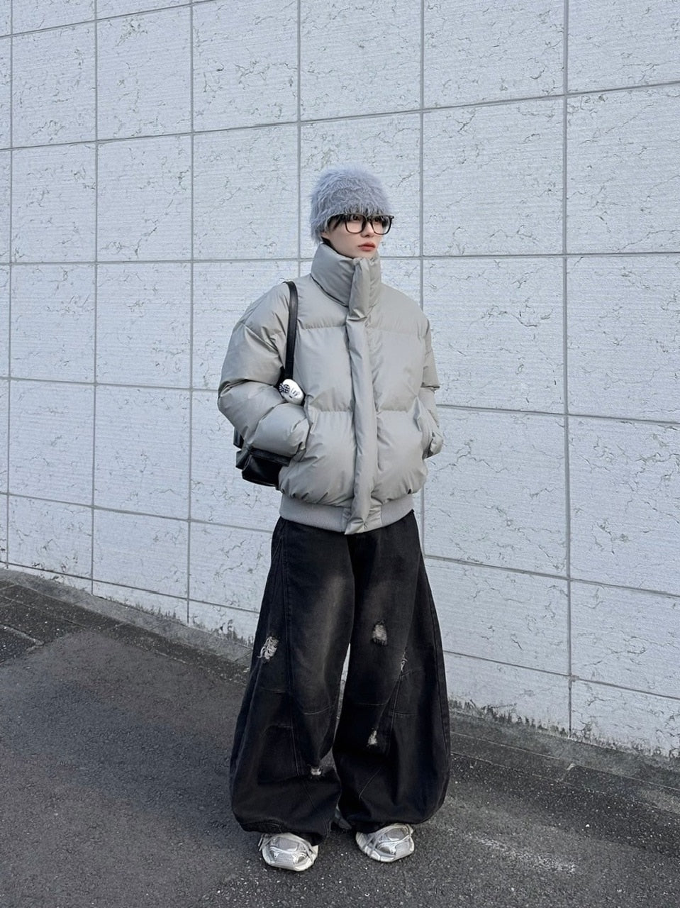 国際配送【LUV CODE】point damage balloon denim pants