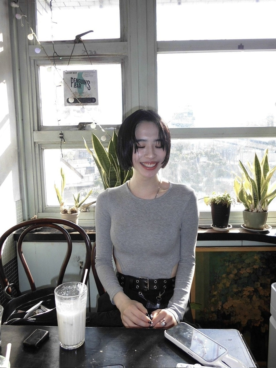 【oaks】side slit long sleeve (2color)