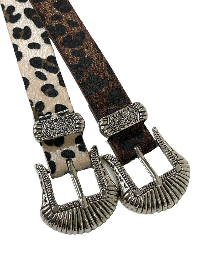 受注制【Chikashitsu +】western leopard belt (2color)