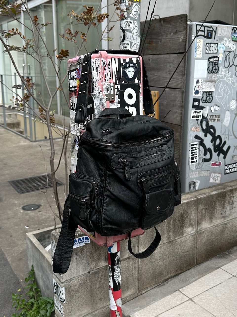 大阪店WEB限定受注制【Chikashitsu +】leather studs backpack