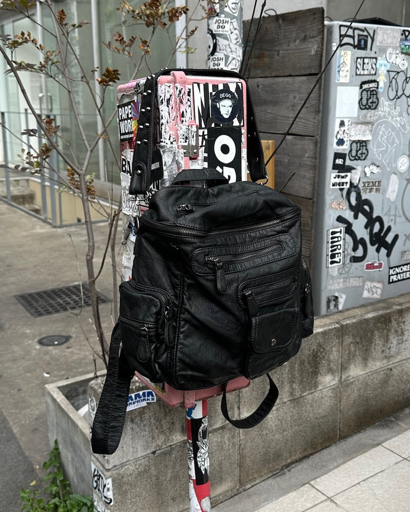 大阪店WEB限定受注制【Chikashitsu +】leather studs backpack