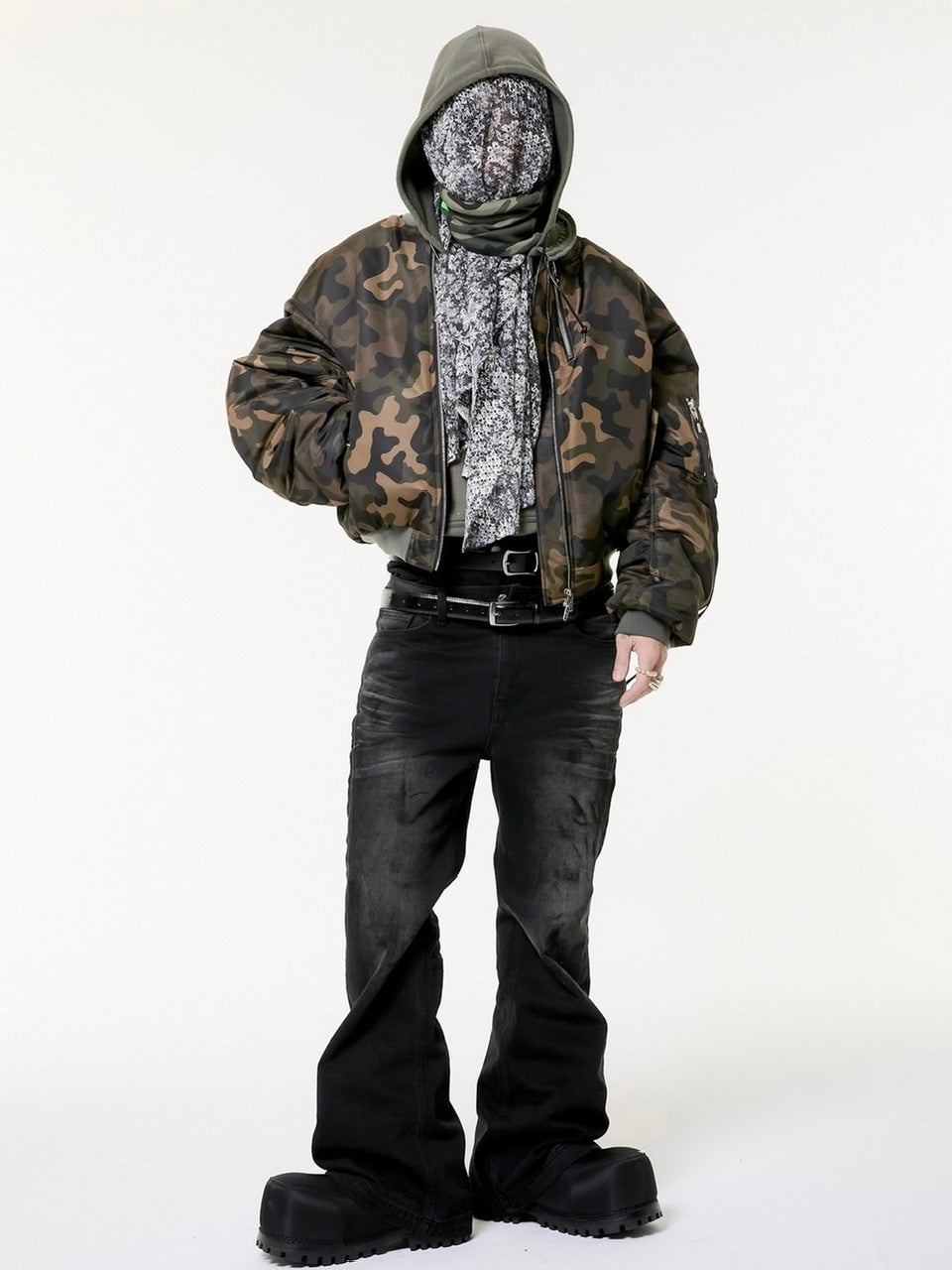 【ANOTHERYOUTH】double waist jeans