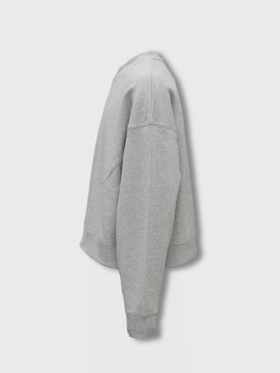 【CS】cropped vneck sweat shirt (gray)