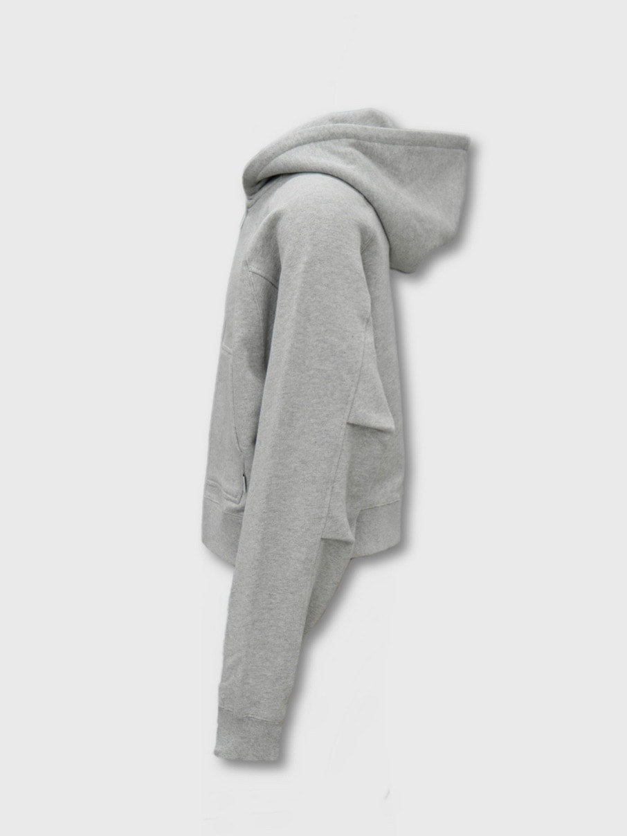 【CS】cropped double zip hoodie (gray)