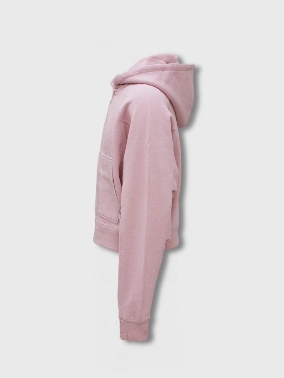 【CS】cropped double zip hoodie (pink)