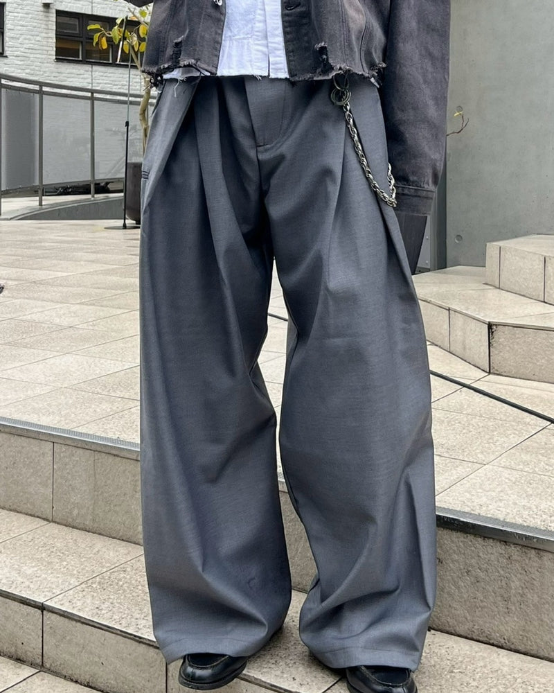 大阪店WEB限定受注制【Chikashitsu +】double tuck balloon slacks (2color)