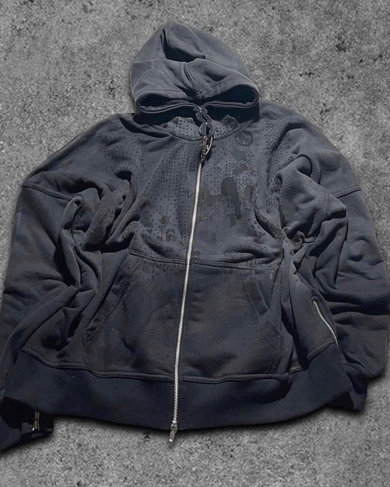 【haveyoudiedbefore?】Aged Rust Zip Hoodie (2color) / 【ハブユーダイドビフォー?】ジップアップ長袖パーカー