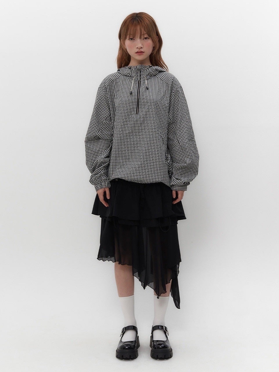 【TUOMIO】CHECK LIGHT ANORAK
