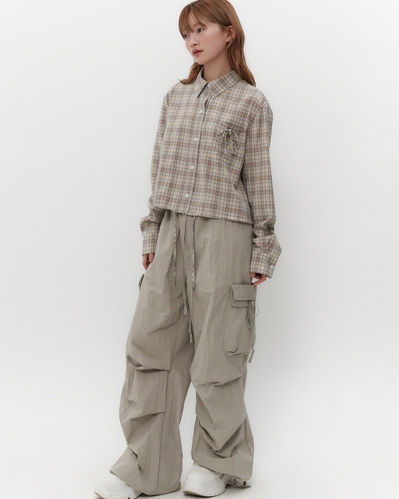 【TUOMIO】STRAPPY CHECK SHIRT