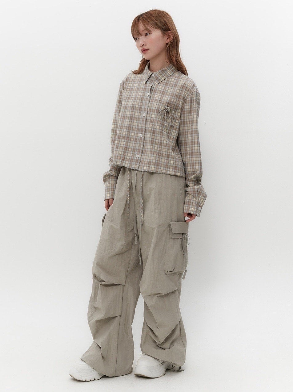 【TUOMIO】STRAPPY CHECK SHIRT