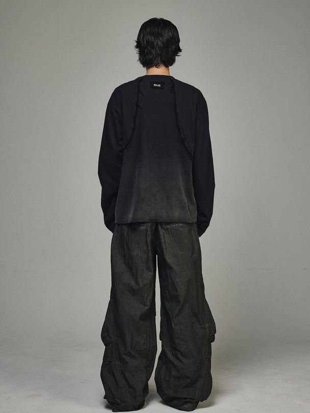 【BLR BLUER】DESTROYED GRADATION WASHING LONG SLEEVE