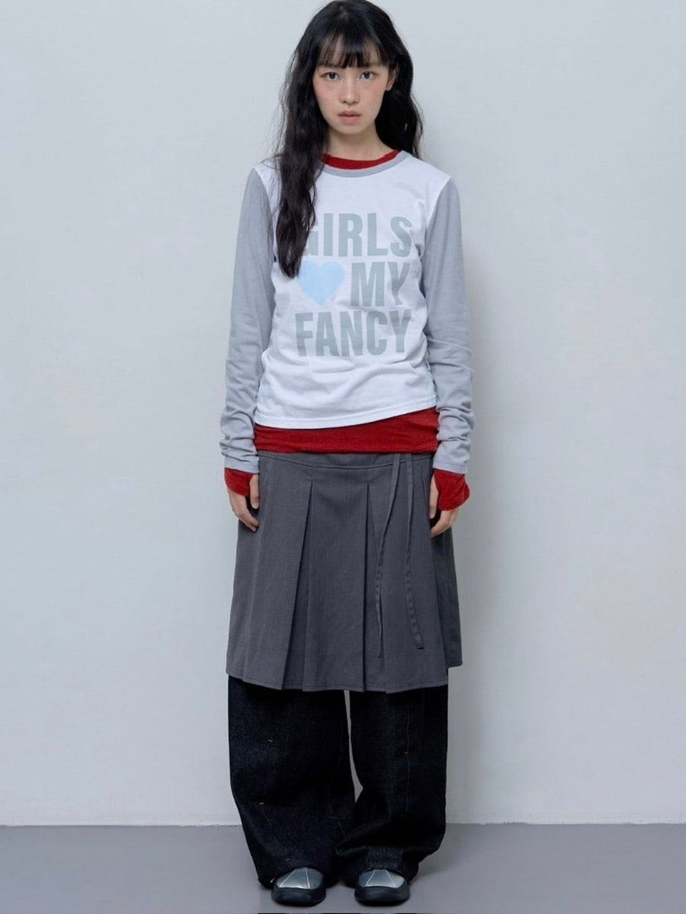 【FANCY CLUB】GIRLS MY FANCY LONG SLEEVE / 【ファンシークラブ】ロゴプリント長袖Tシャツ