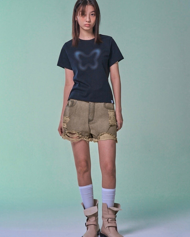 【FANCY CLUB】VINTAGE DENIM SHORTS / 【ファンシークラブ】ビンテージデニムショートパンツ