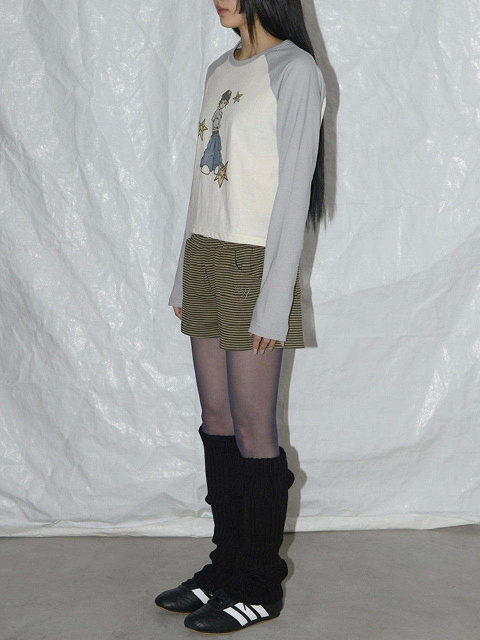 【FANCY CLUB】FY STRIPE MICRO SHORT PANTS