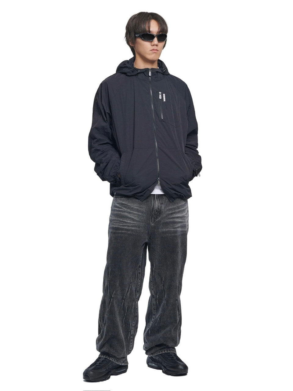 【NOMANUAL】SAIL WIND SHELL / 【ノーマニュアル】ロゴ長袖パーカー