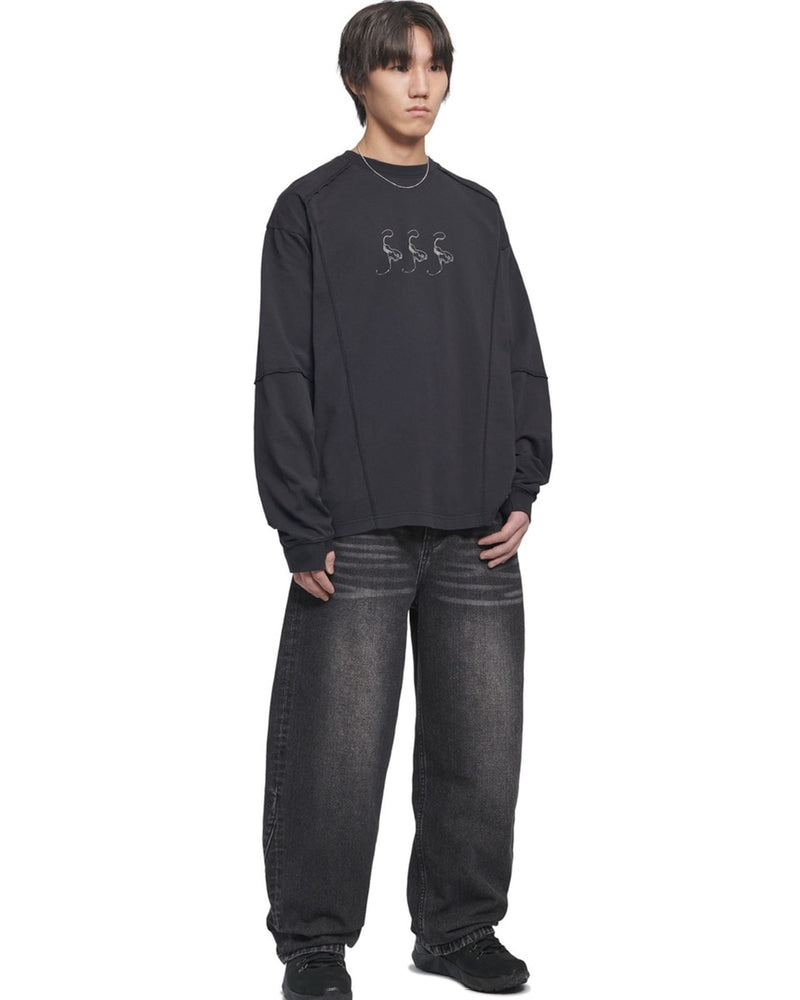 【NOMANUAL】B.C.L DENIM PANTS / 【ノーマニュアル】ワイドデニムパンツ