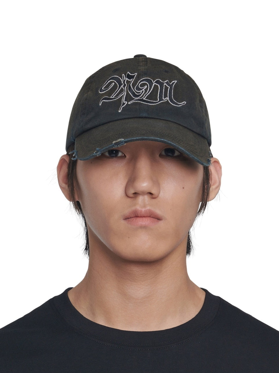 【NOMANUAL】BLEACHED NM LOGO BALL CAP