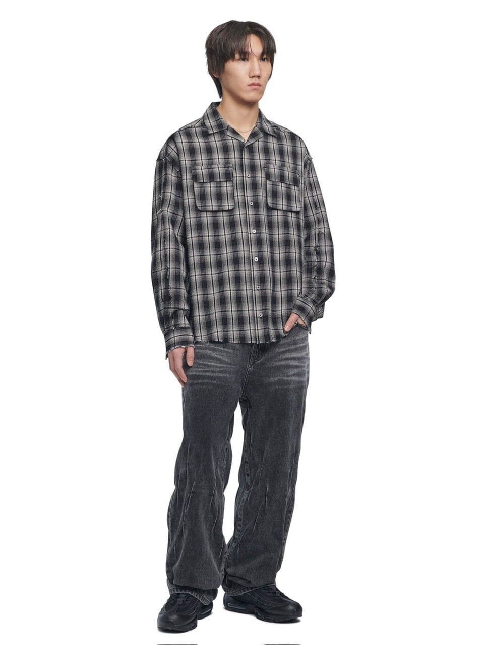 【NOMANUAL】SEERSUCKER CHECK SHIRTS