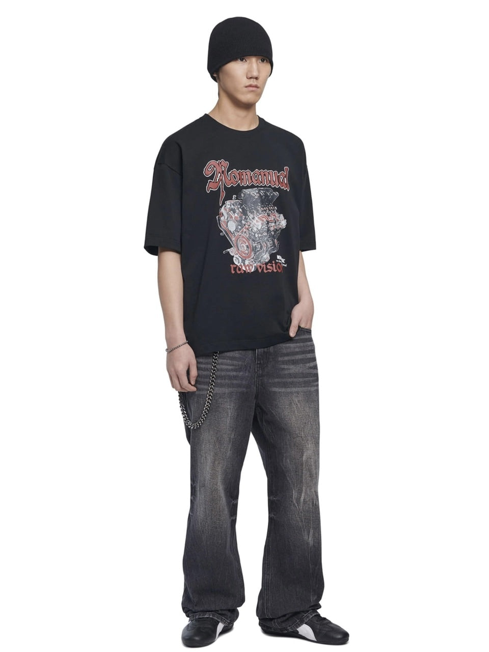 【NOMANUAL】SEMI FLARE DENIM PANTS / 【ノーマニュアル】セミフレアデニムパンツ