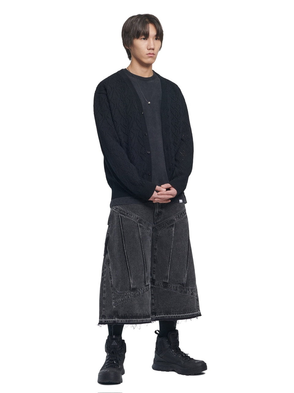 【NOMANUAL】T.B PUNCHING KNIT CARDIGAN