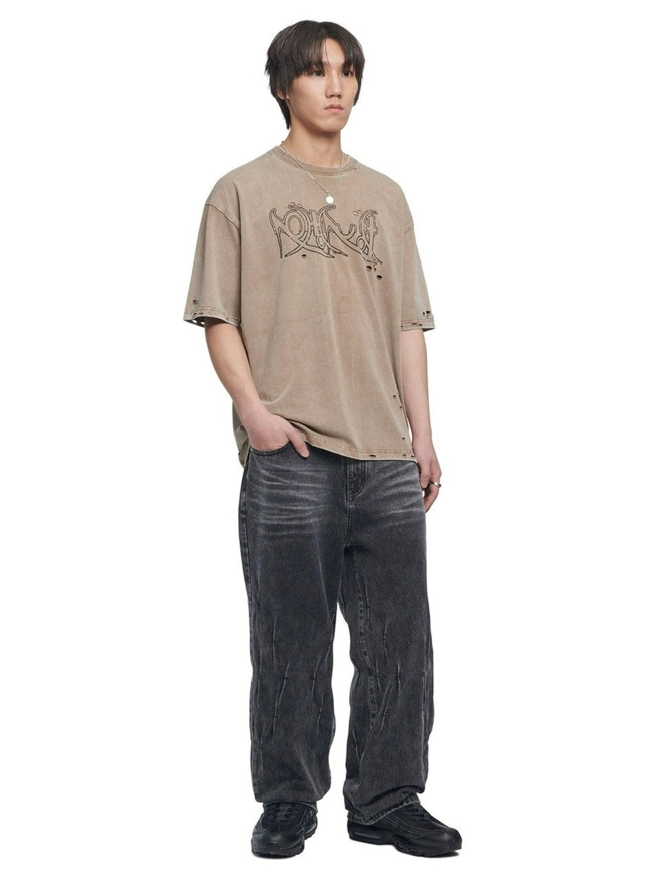 【NOMANUAL】ECDYSIS DAMAGED T-SHIRT