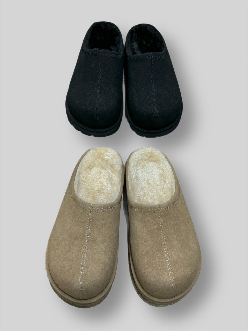 受注制【Chikashitsu +】volume toe suede mule (2color)