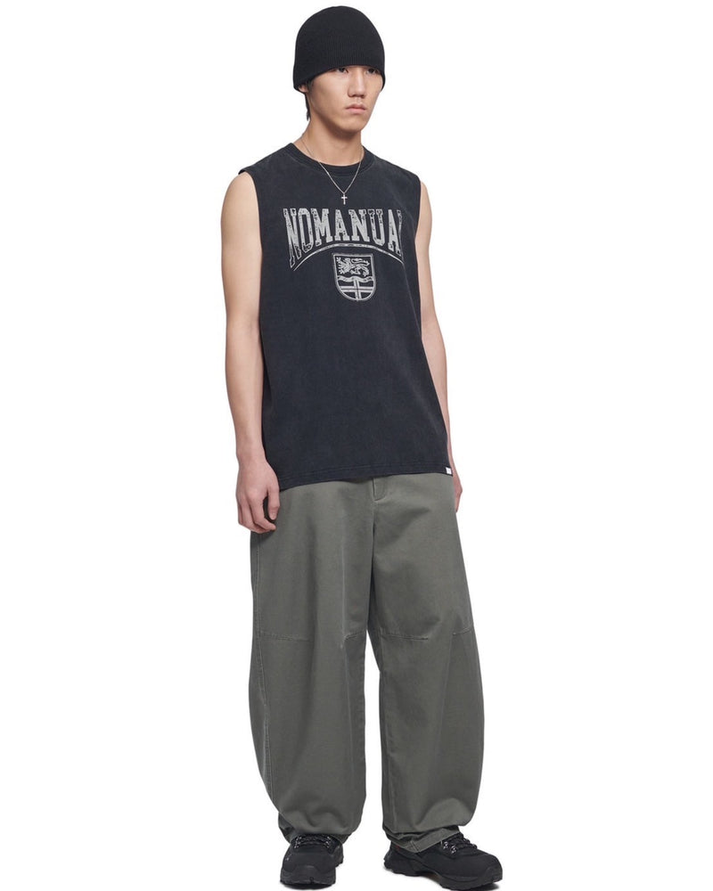 【NOMANUAL】EMBLEM WASHED SLEEVELESS TEE