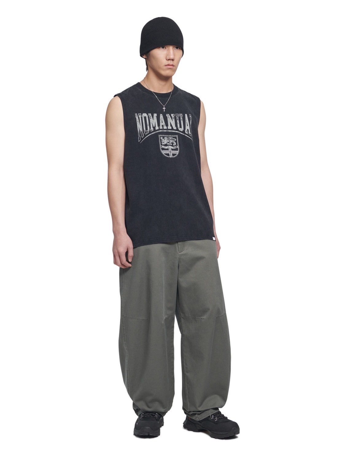 【NOMANUAL】EMBLEM WASHED SLEEVELESS TEE