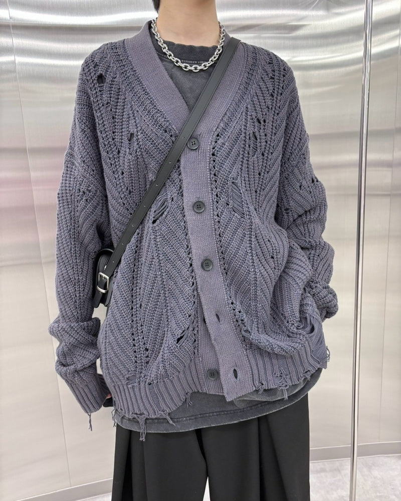 受注制【nmtc +】wash knit cardigan (2color)