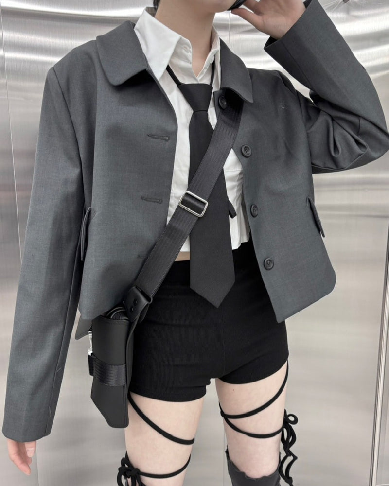 受注制【nmtc +】round collar jacket (2color)