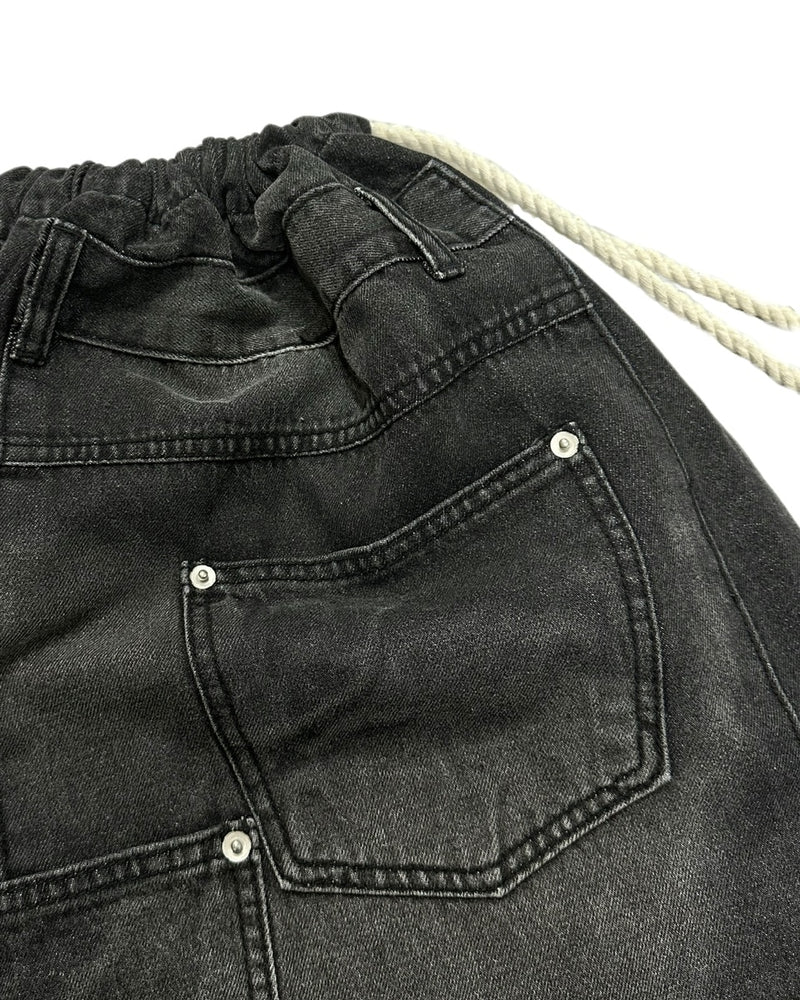 受注制【Never mind the XU】denim knapsack / 【ネバーマインドザエックスユー】デニムナップザック