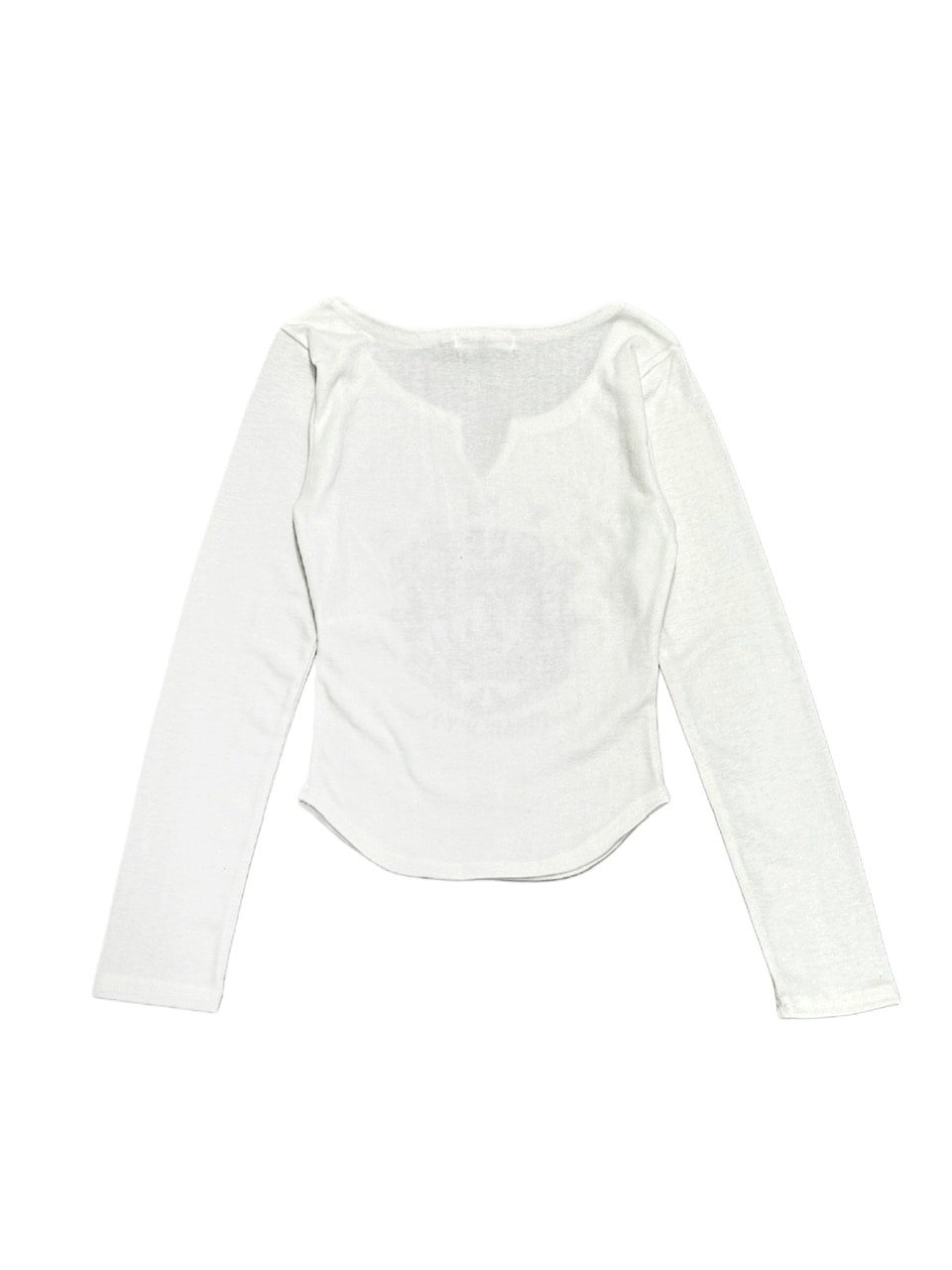 【Never mind the XU】v neck vintage print long sleeve tee (3color) / 【ネバーマインドザエックスユー】Vネックヴィンテージプリント長袖Tシャツ