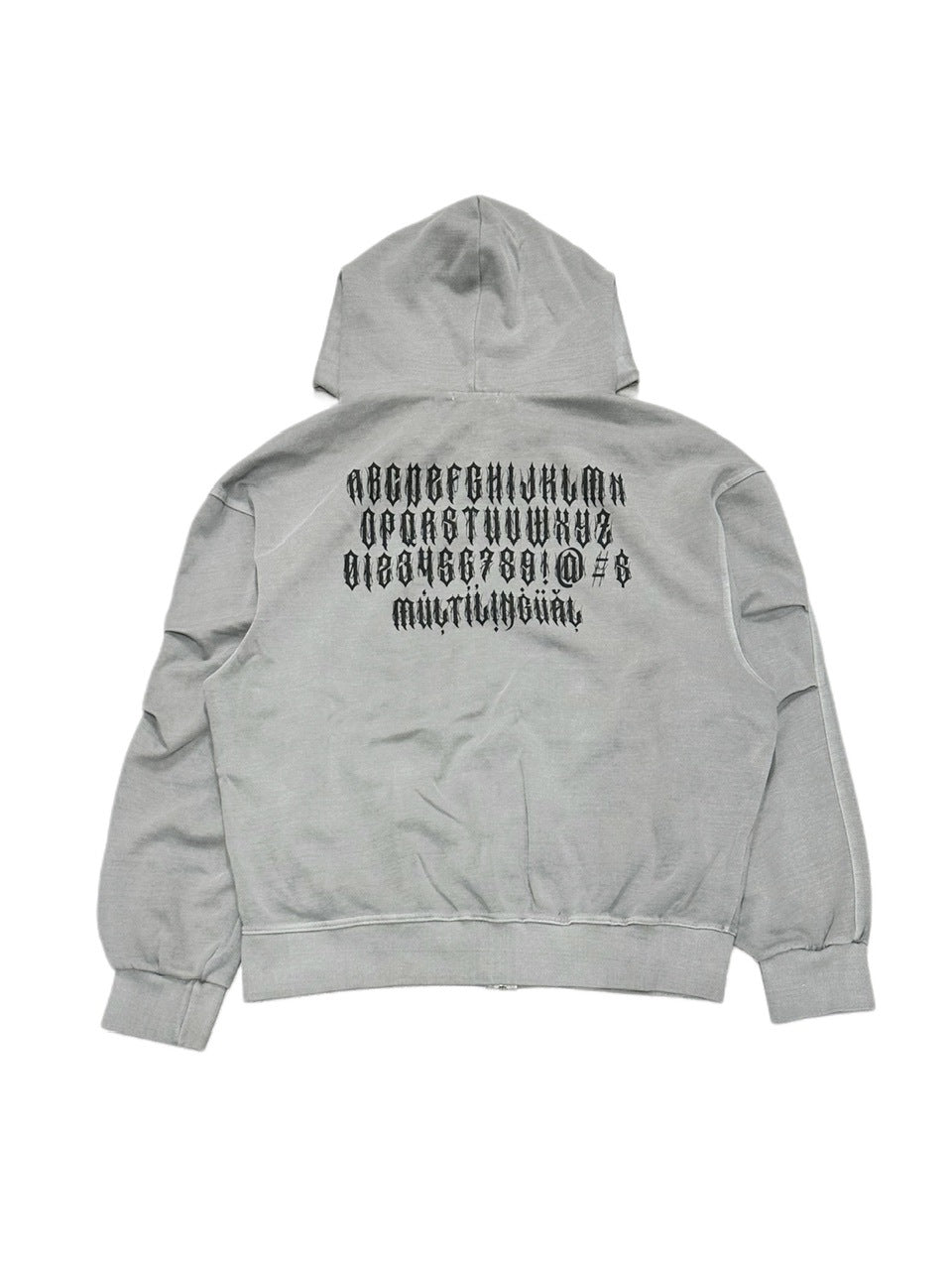 受注制【Never mind the XU】pigment lettering zip up hoodie (2color)