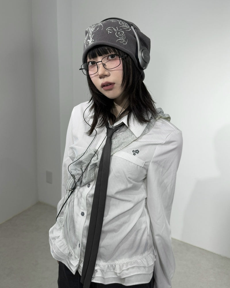 国際配送【Nerd out XU】Chaos design beanie (2color)