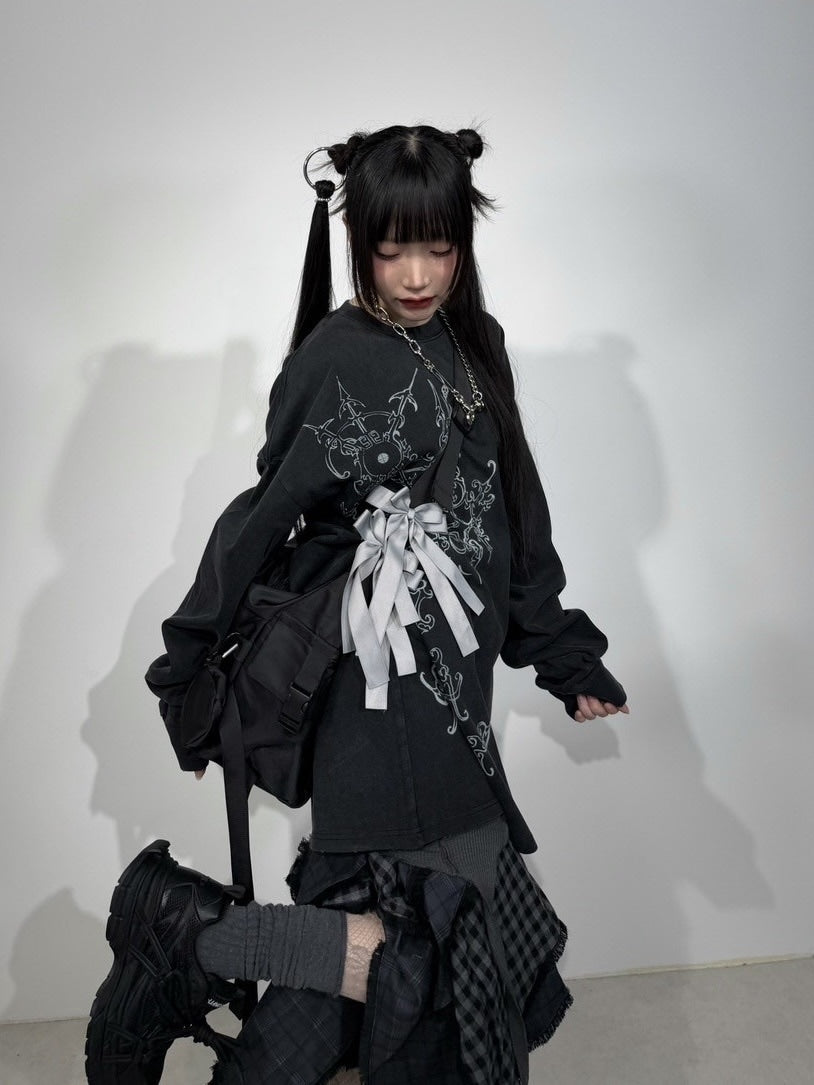 国際配送【Nerd out XU】Chaos design long sleeve (2color)