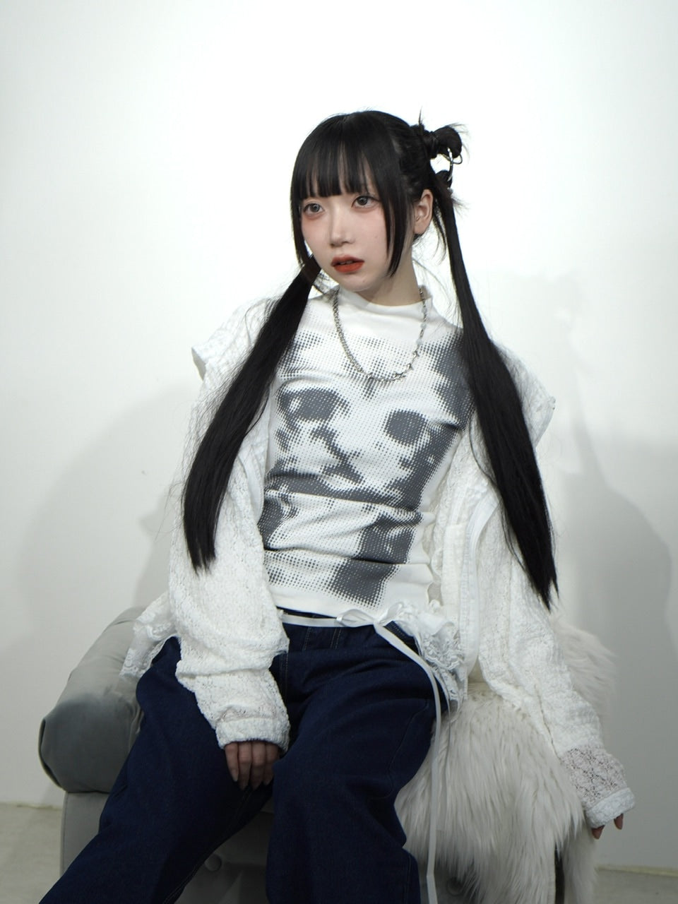 国際配送【Nerd out XU】mosaic cat long sleeve (2color)